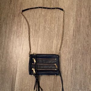 Rebecca mink off navy leather crossbody bag